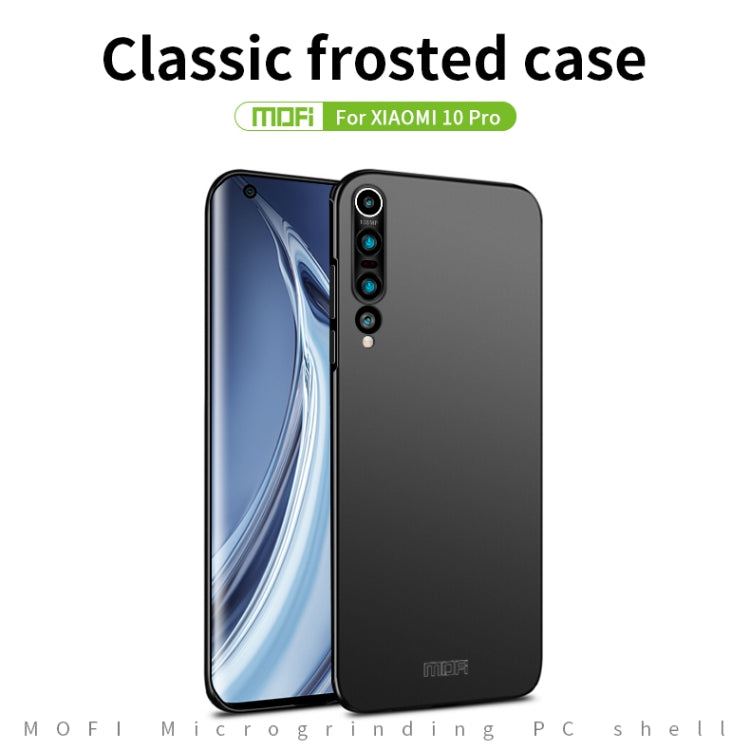 For Xiaomi Mi 10 Pro MOFI Frosted PC Ultra-thin Hard Case(Black) - Xiaomi Cases by MOFI | Online Shopping South Africa | PMC TechLife | Buy Now Pay Later Mobicred