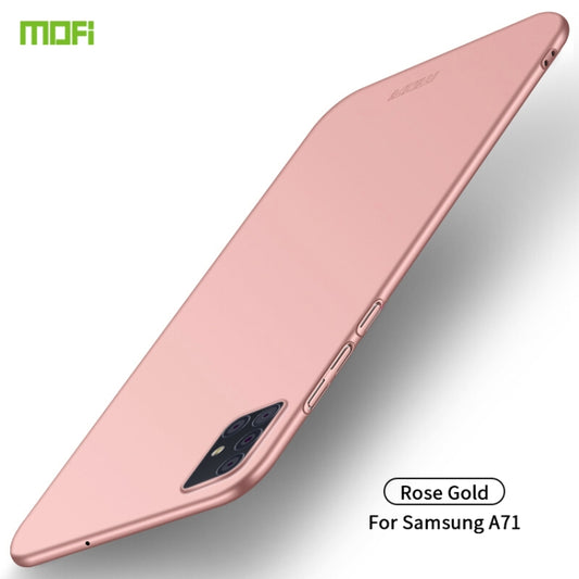 For Galaxy A71 MOFI Frosted PC Ultra-thin Hard Case(Rose Gold) - Galaxy Phone Cases by MOFI | Online Shopping South Africa | PMC Jewellery