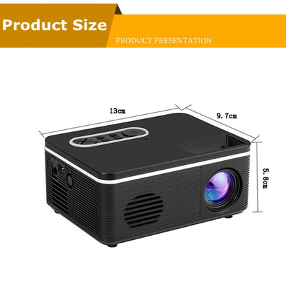 S361 80Lumens 320 x 240 Pixel Portable Mini Projector, Support 1080P, AU Plug(Black) - LED Projector by PMC Jewellery | Online Shopping South Africa | PMC Jewellery | Buy Now Pay Later Mobicred