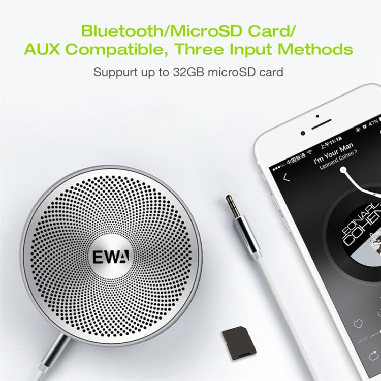 EWA A3 Mini Speakers 8W 3D Stereo Music Surround Wireless Bluetooth Speakers  Portable  Sound Bass Support TF Cards USB(Blue) - Desktop Speaker by EWA | Online Shopping South Africa | PMC Jewellery | Buy Now Pay Later Mobicred