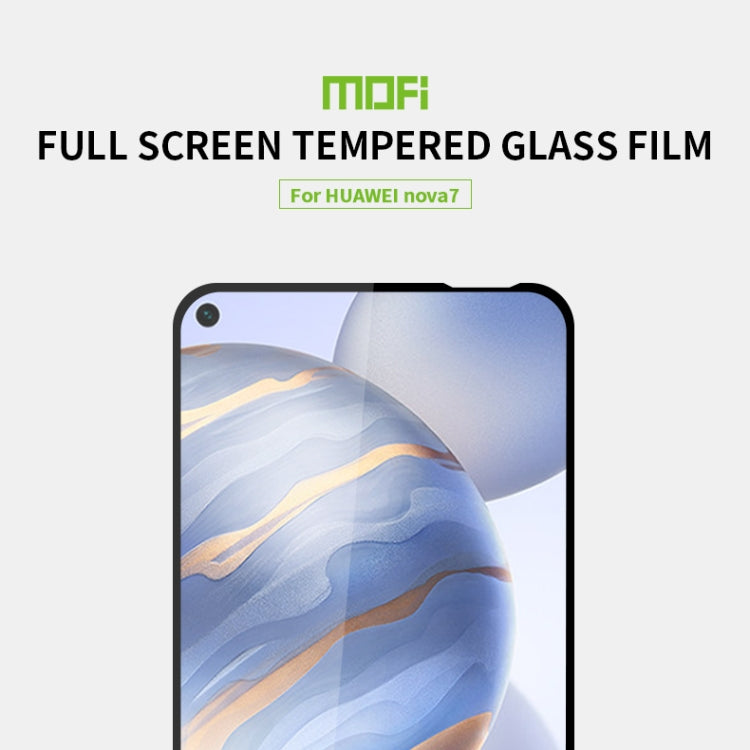 For Huawei Honor 30 / Nova7 MOFI 9H 2.5D Full Screen Tempered Glass Film(Black) - Honor Tempered Glass by MOFI | Online Shopping South Africa | PMC Jewellery