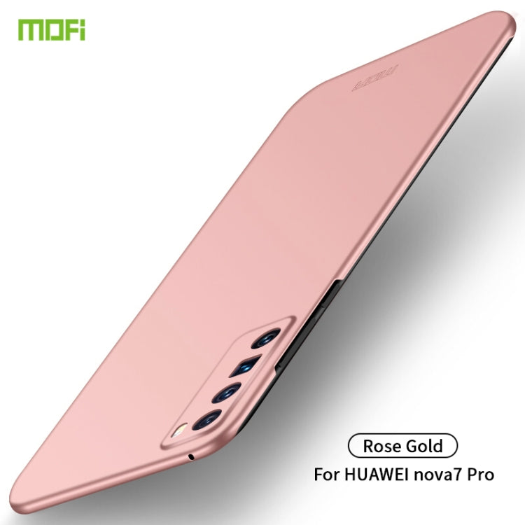 For Huawei Nova 7 Pro MOFI Frosted PC Ultra-thin Hard Case(Rose gold) - Huawei Cases by MOFI | Online Shopping South Africa | PMC Jewellery