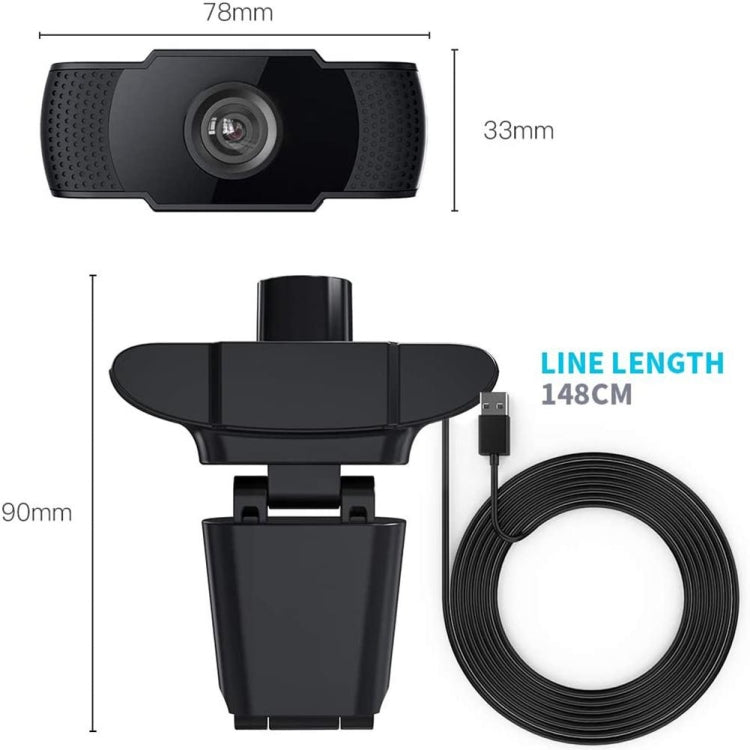 HD 1080P Megapixels USB Webcam Camera CMOS Sensor with MIC for Computer PC Laptops - HD Camera by PMC Jewellery | Online Shopping South Africa | PMC Jewellery | Buy Now Pay Later Mobicred