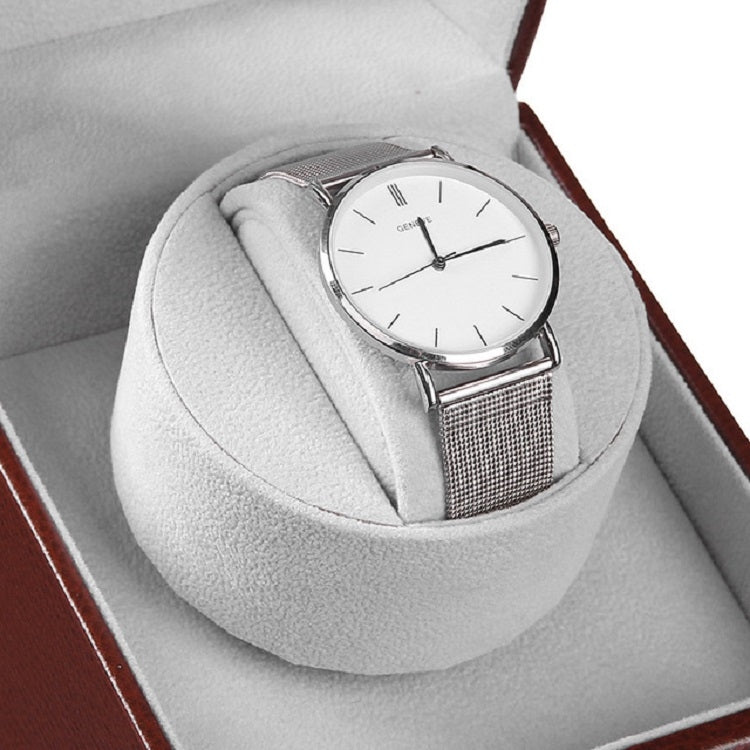 Leather Single Watch Box Electric Motor Watch Shaker Automatic Watch Shaker ���US Plug(Brown) - free shipping - PMC TechLife - Order now!