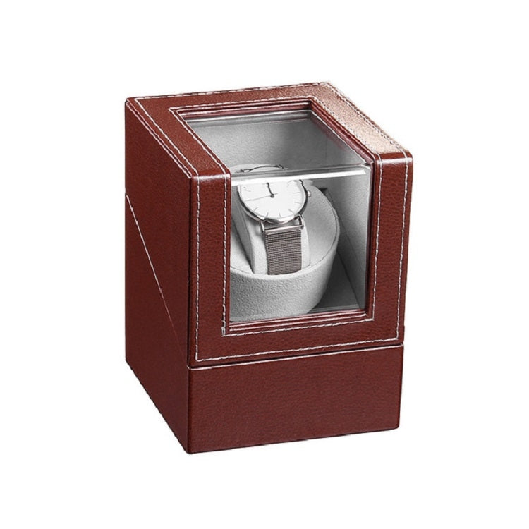 Leather Single Watch Box Electric Motor Watch Shaker Automatic Watch Shaker ���US Plug(Brown) - free shipping - PMC TechLife - Order now!