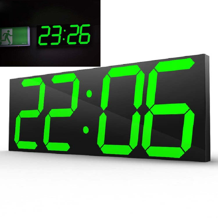 Wall Sticker LED Wall Clock Decorative Clock Creative Acrylic Mirror Clock US Plug, Style:Remote Version Sealed Box(Green Font) - Wall Clock by PMc TechLife | Online Shopping South Africa | PMc TechLife | Buy Now Pay Later Mobicred