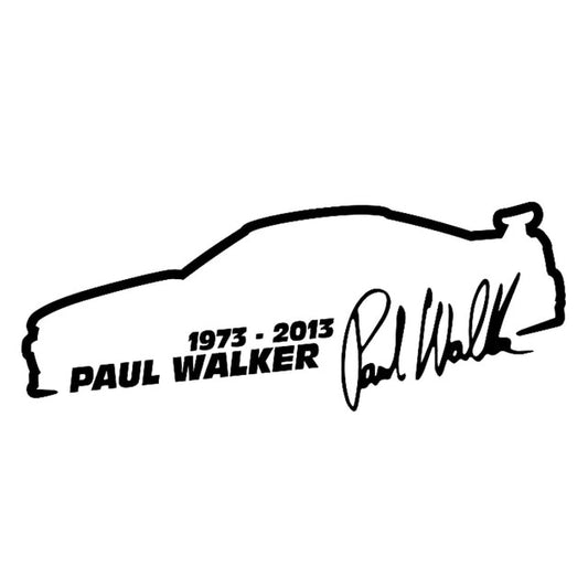 10 PCS Paul Walker Fashion Car Styling Vinyl Car Sticker, Size: 13x5cm(Black) - Decorative Sticker by PMC Jewellery | Online Shopping South Africa | PMC Jewellery | Buy Now Pay Later Mobicred