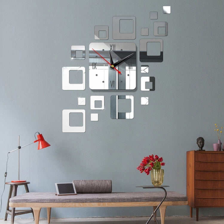 Home Mirror Surface Sticker Home Office Decorative Mirrors 3D Stereo Clock Acrylic Mirror Clock Block Combination Clock(Mirror Deep Gold) - Wall Clock by PMc TechLife | Online Shopping South Africa | PMc TechLife | Buy Now Pay Later Mobicred