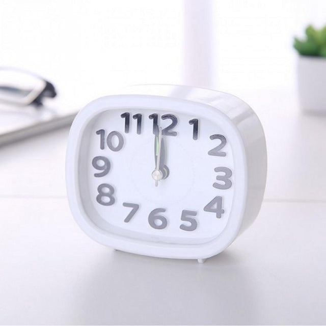 Creative Minimalist Mute Alarm Clock(Square White) - Alarm Clocks by PMc TechLife | Online Shopping South Africa | PMc TechLife | Buy Now Pay Later Mobicred