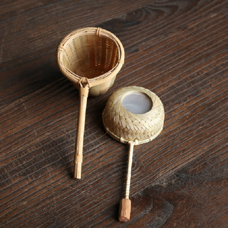 Bamboo Woven Creative Filter Reusable Filter Tea Colander Gadget, Style:Bamboo Pole Hole Tea Leak - Tea Strainers by PMC Jewellery | Online Shopping South Africa | PMC Jewellery | Buy Now Pay Later Mobicred