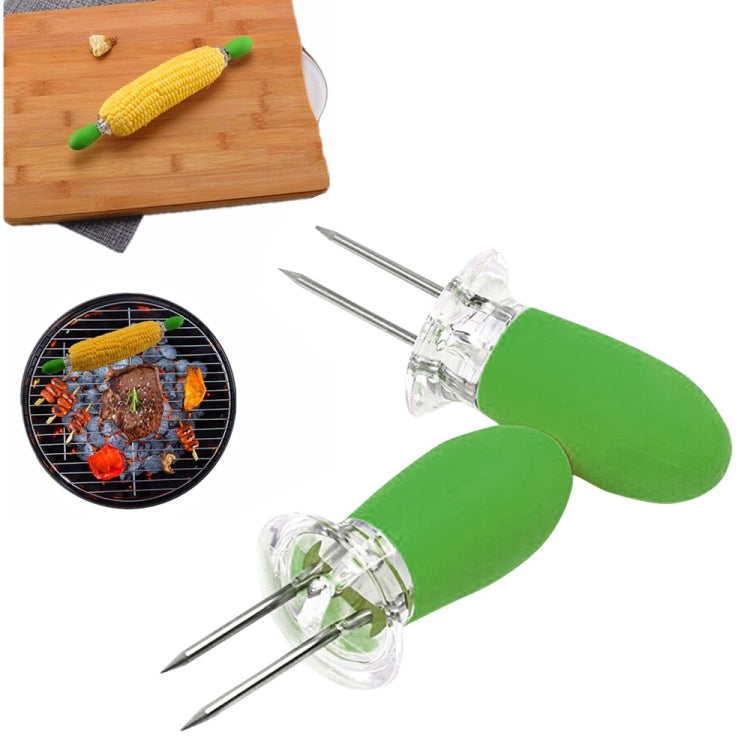 5 Pairs Outdoor BBQ Stainless Steel Corn Fork Fruit Fork Corn Device(Orange) - free shipping - PMC TechLife - Order now!