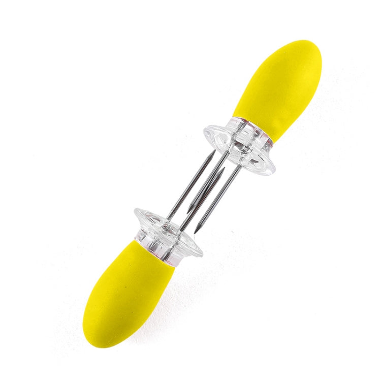 5 Pairs Outdoor BBQ Stainless Steel Corn Fork Fruit Fork Corn Device(Yellow) - Gadgets by PMC TechLife | Online Shopping South Africa | PMC TechLife | Buy Now Pay Later Mobicred