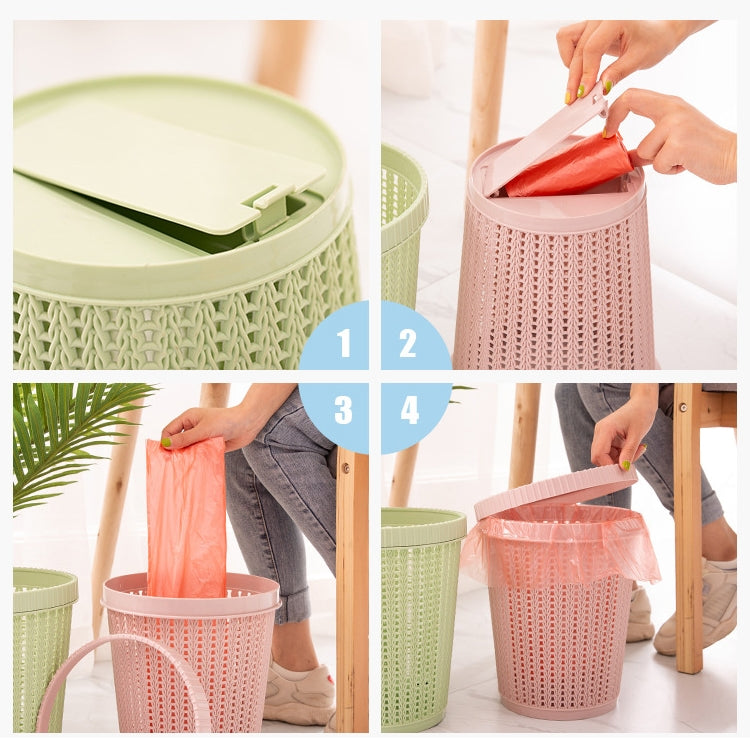 Household Removable Plastic Trash Bin Built-in Trash Bag Box(Blue) - Trash Bin & Bags by PMc TechLife | Online Shopping South Africa | PMc TechLife | Buy Now Pay Later Mobicred