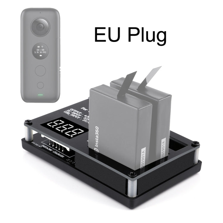 Micro USB Triple Battery Charger for Insta360 ONE X Panoramic Camera(Eu Plug) - Others by PMC TechLife | Online Shopping South Africa | PMC TechLife | Buy Now Pay Later Mobicred