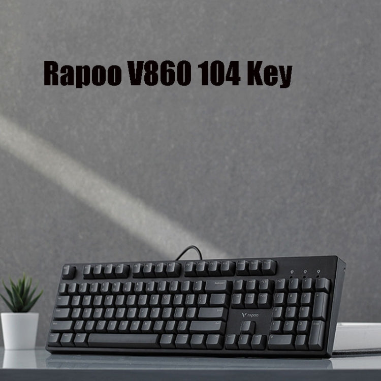 Rapoo V860 Desktop Wired Gaming Mechanical Keyboard, Specifications:104 Keys(Green Shaft) - Wired Keyboard by Rapoo | Online Shopping South Africa | PMC Jewellery | Buy Now Pay Later Mobicred