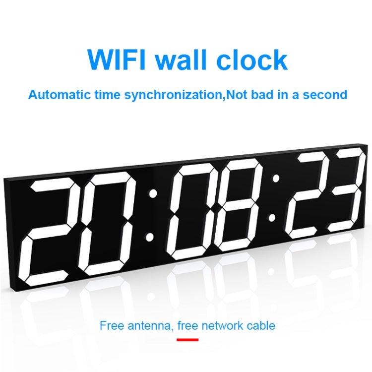 Creative LED Digital Wall Clock Multi-function WIFI Clock, Style:6 Bit Sealed Box WIFI(Ice Blue) - Wall Clock by PMc TechLife | Online Shopping South Africa | PMc TechLife | Buy Now Pay Later Mobicred
