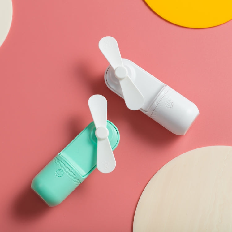 USB Charging Handheld Mini Folding Fan Desktop Fan(White) - Electric Fans by PMC TechLife | Online Shopping South Africa | PMC TechLife | Buy Now Pay Later Mobicred