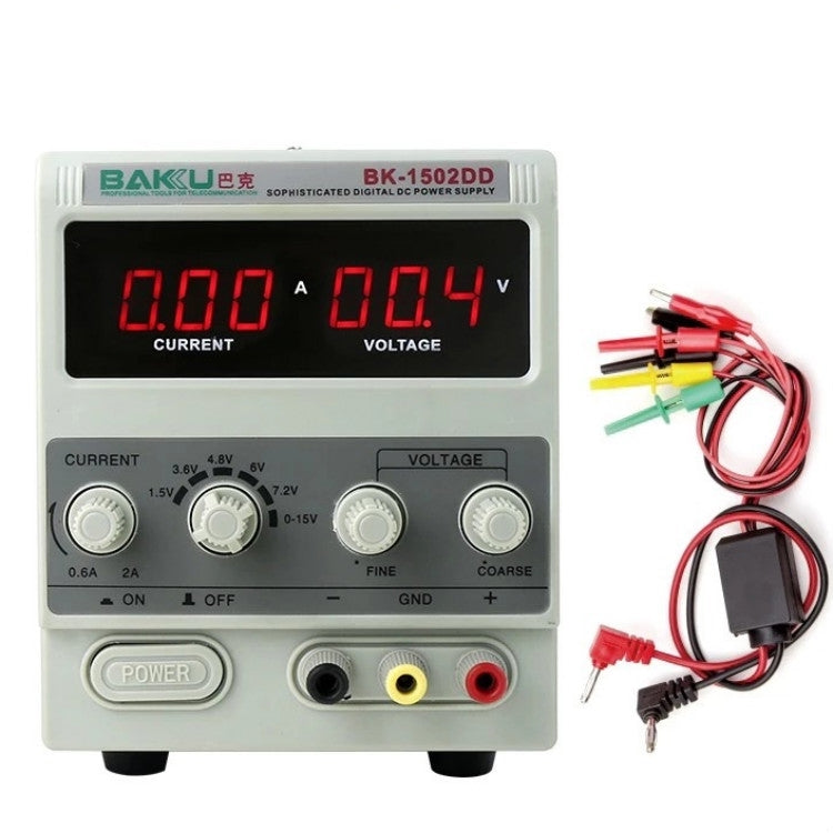 BAKU BK-1502DD DC Regulated Power Supply DC Ammeter Laptop Mobile Phone Repair Digital Display, Specification:110V US Plug - Current & Voltage Tester by BAKU | Online Shopping South Africa | PMC Jewellery | Buy Now Pay Later Mobicred