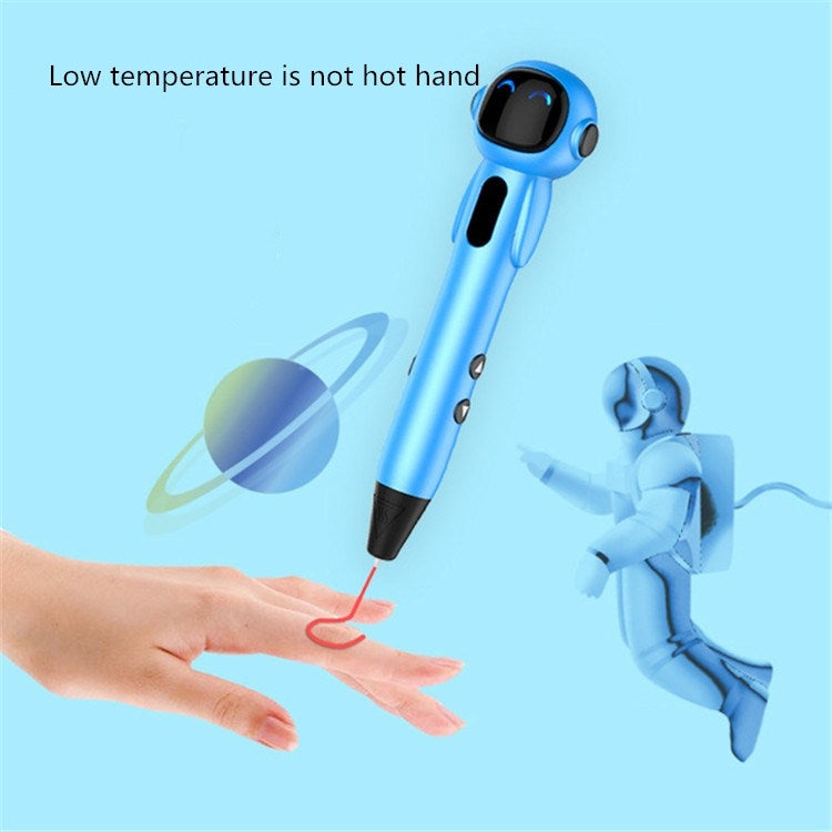 Astronaut 3D Printing Pen Low Temperature Intelligent Wireless Stereo Graffiti Painting Children 3D Brush, Battery Capacity:1000 mAH(White) - 3D Printer by PMC Jewellery | Online Shopping South Africa | PMC Jewellery | Buy Now Pay Later Mobicred