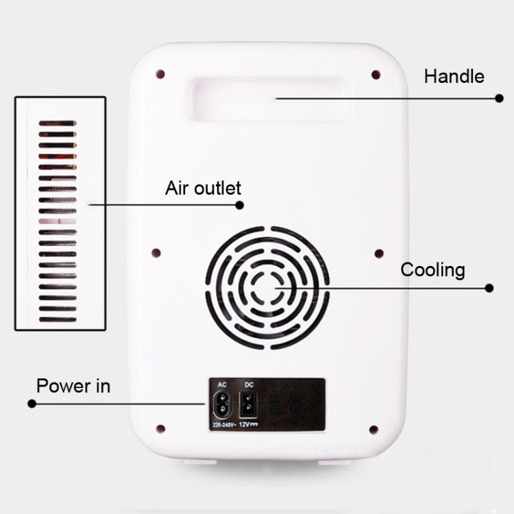 Somate SMT-8L Digital Display Car Home Dual-use Mini Refrigerator, Color:White Tempering Door, Specification:CN Plug - free shipping - PMC TechLife - Order now!