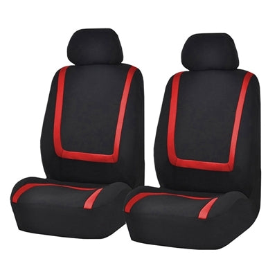 Universal Car Seat Cover Polyester Fabric Automobile Seat Covers Car Seat Cover Vehicle Seat Protector Interior Accessories 4pcs Set Red - Seat Accessories by PMC Jewellery | Online Shopping South Africa | PMC Jewellery | Buy Now Pay Later Mobicred