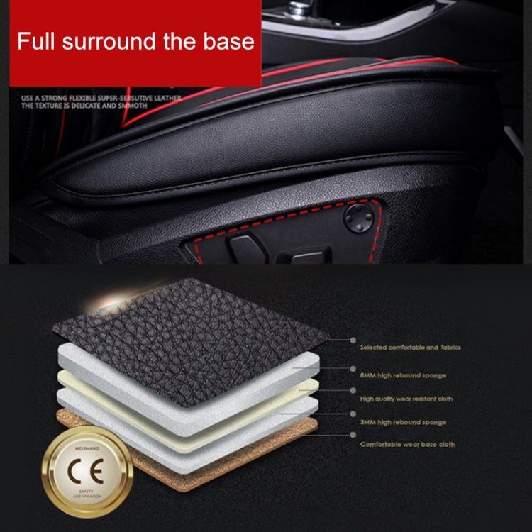 Universal PU Leather Car Seat Cover Black White Deluxe - Seat Accessories by PMC TechLife | Online Shopping South Africa | PMC TechLife | Buy Now Pay Later Mobicred