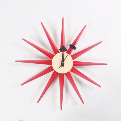 Simple Modern Sun Clock Creative Home Accessories Wall Clock(Red Pole) - Wall Clock by PMC Jewellery | Online Shopping South Africa | PMC Jewellery