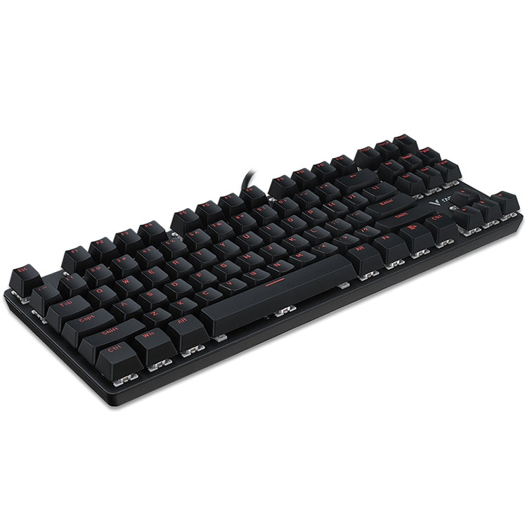 Rapoo V500 87-keys Alloy Edition Desktop Laptop Computer Game Esports Office Home Typing Metal Wired Mechanical Keyboard without Backlight,(Black Shaft) - Wired Keyboard by Rapoo | Online Shopping South Africa | PMC Jewellery | Buy Now Pay Later Mobicred