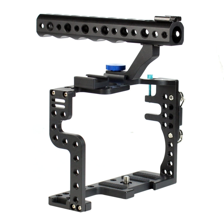 Camera Metal Video Cage Handle Stabilizer for Panasonic LUMIX GH3/GH4(Black) - Camera Cage by PMC TechLife | Online Shopping South Africa | PMC TechLife | Buy Now Pay Later Mobicred