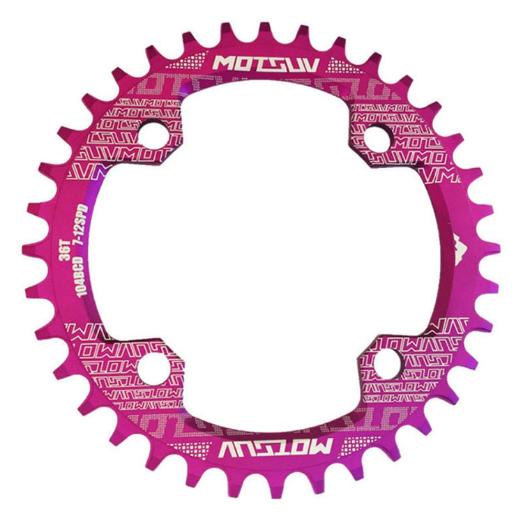 MOTSUV Narrow Wide Chainring MTB  Bicycle 104BCD Tooth Plate Parts(Purple) - free shipping - PMC TechLife - Order now!