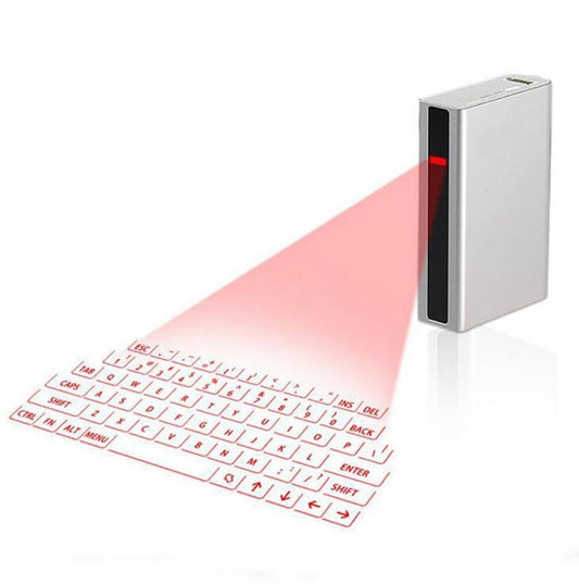 MINI F3 Bluetooth Charging Treasure Laser Virtual Projection 2 in 1 Keyboard(Silver) - Laser Keyboard by PMC Jewellery | Online Shopping South Africa | PMC Jewellery | Buy Now Pay Later Mobicred