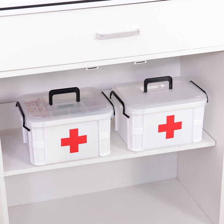 Family Multi-layer Emergency Medicine Storage Box Household Plastic Box, Size: L(White) - free shipping - PMC TechLife - Order now!