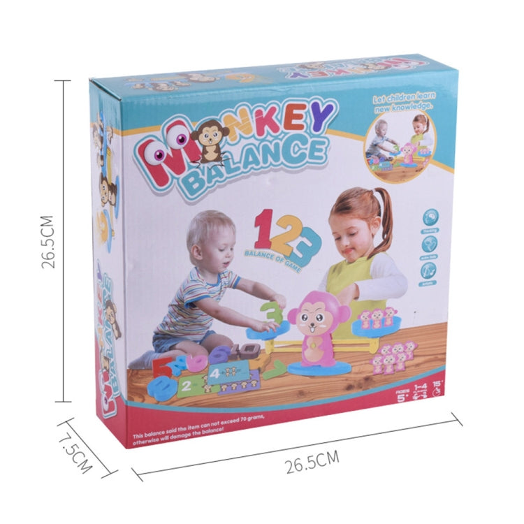 Monkey Balance Scale Toy Child Educational Math Toys(Pink) - Math Toys by PMC Jewellery | Online Shopping South Africa | PMC Jewellery | Buy Now Pay Later Mobicred