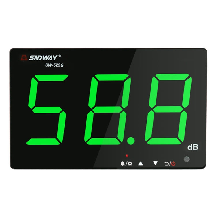 SNDWAY Wall-mounted 30~130dB Large Screen Digital Display Noise Decibel Monitoring Testers, Specification:SW525G with Storage + USB Green - Light & Sound Meter by SNDWAY | Online Shopping South Africa | PMC Jewellery | Buy Now Pay Later Mobicred