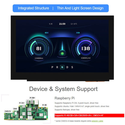 Waveshare 5 Inch DSI Display, 800 × 480 Pixel, IPS Display Panel, Style:No Touch - LCD & LED Display Module by Waveshare | Online Shopping South Africa | PMC Jewellery | Buy Now Pay Later Mobicred