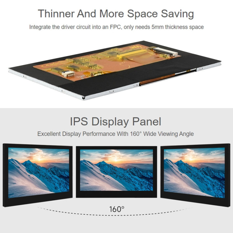 Waveshare 5 Inch DSI Display, 800 × 480 Pixel, IPS Display Panel, Style:No Touch - LCD & LED Display Module by Waveshare | Online Shopping South Africa | PMC Jewellery | Buy Now Pay Later Mobicred