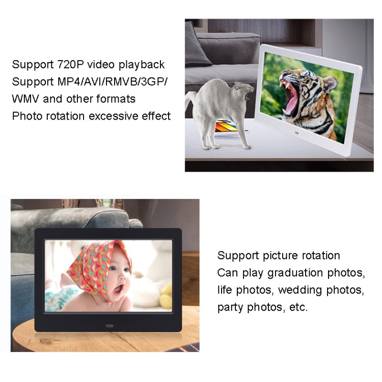 DPF-706 7 inch Digital Photo Frame LED Wall Mounted Advertising Machine, Plug:AU Plug(Black) - 1.5-7.0 inch by PMC TechLife | Online Shopping South Africa | PMC TechLife | Buy Now Pay Later Mobicred