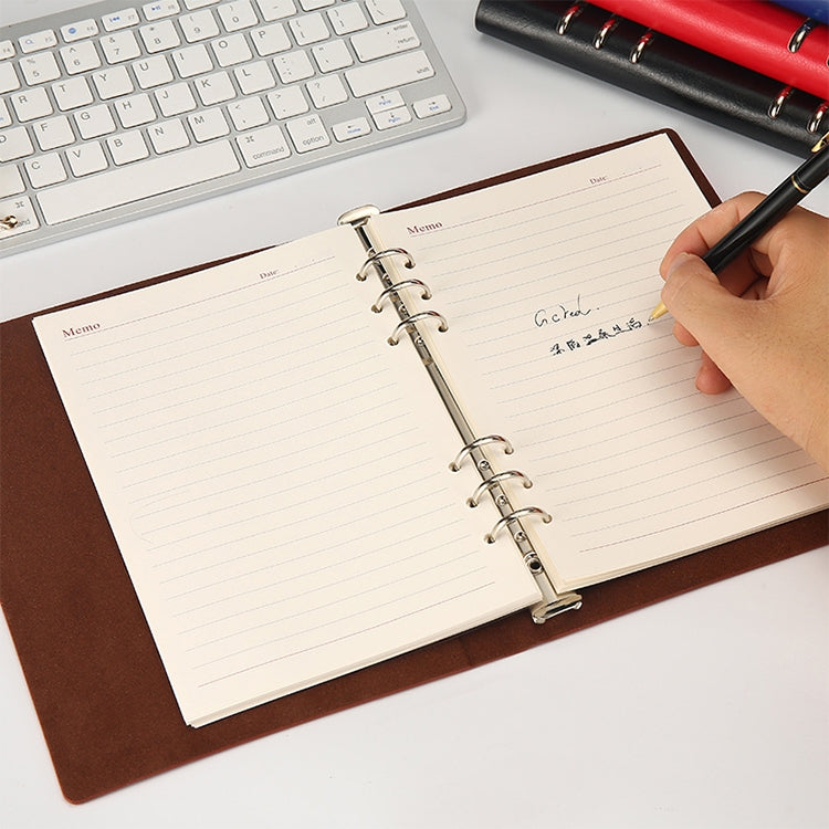 Business Notepad Loose Leaf Replaceable Inner Notebook Thickened Diary Book, Color:A5 Red - free shipping - PMc TechLife - Order now!