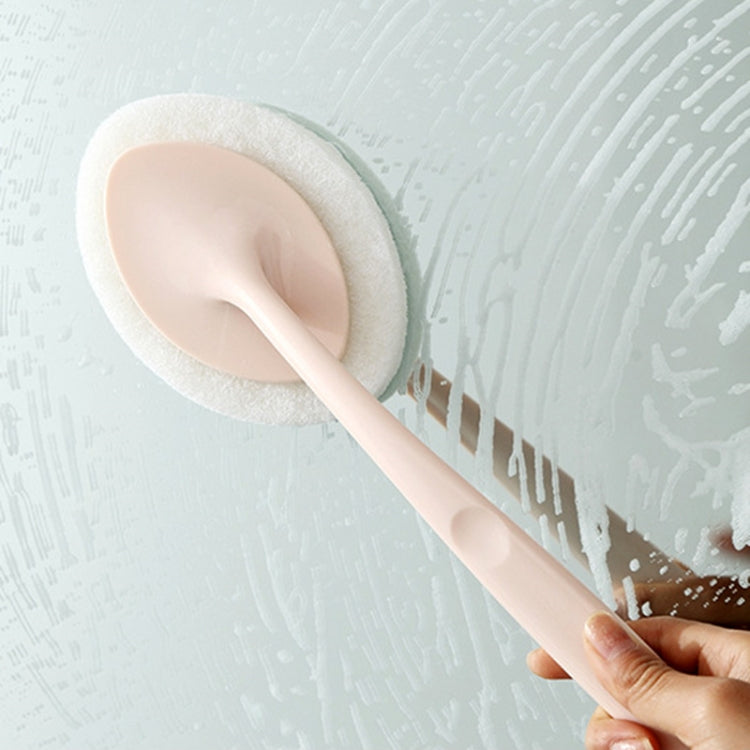 Bathroom Long Handle Cleaning Sponge Brush Floor Tile Decontamination Scouring Pad(Pink) - Cleaning Tools by PMc TechLife | Online Shopping South Africa | PMc TechLife | Buy Now Pay Later Mobicred