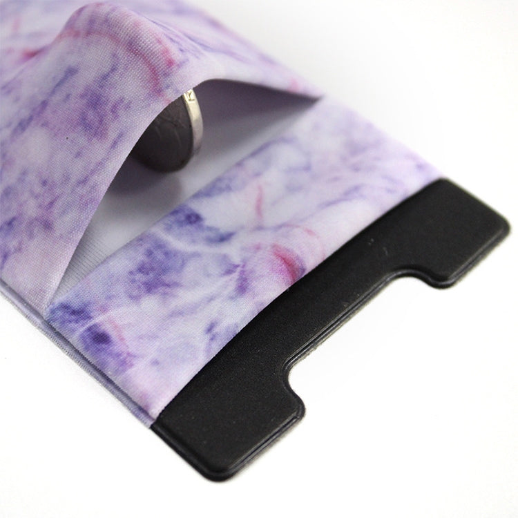 Marble Pattern Road Stretch Phone Back Plastic Card Holder Sticky Phone Clip(White) - Card & Passport Bags by PMc TechLife | Online Shopping South Africa | PMc TechLife | Buy Now Pay Later Mobicred