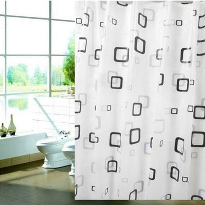 Bathroom Thick Waterproof Shower Curtain, Size:180X220cm, Style:with Copper Buckle - Curtains by PMC Jewellery | Online Shopping South Africa | PMC Jewellery