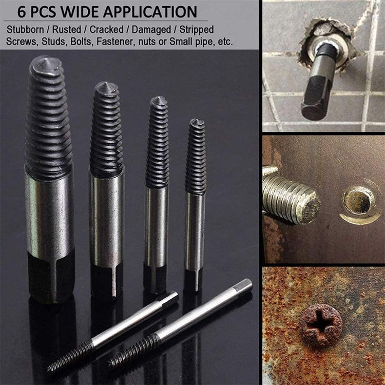 Broken Wire Broken Nail Screw Extractor, Specification:6-piece Set - Screws by PMC TechLife | Online Shopping South Africa | PMC TechLife