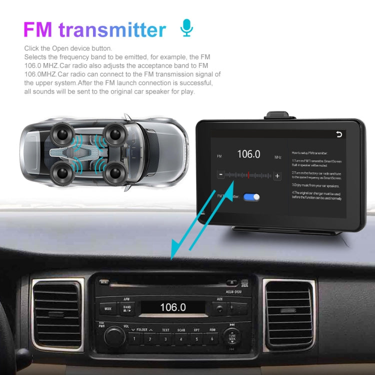 A3135 7 Inch HD Wired Smart Screen With Wireless CarPlay + Android Auto + Android With With 64G Memory Card - Car MP3 & MP4 & MP5 by PMC TechLife | Online Shopping South Africa | PMC TechLife | Buy Now Pay Later Mobicred