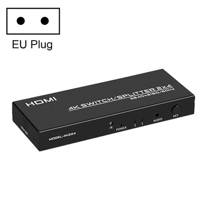 FJGEAR FJ-4K204 2 In 4 Out HD 4K Audio HDMI Switch Distributor, Plug Type:EU Plug - Splitter by FJGEAR | Online Shopping South Africa | PMC Jewellery | Buy Now Pay Later Mobicred