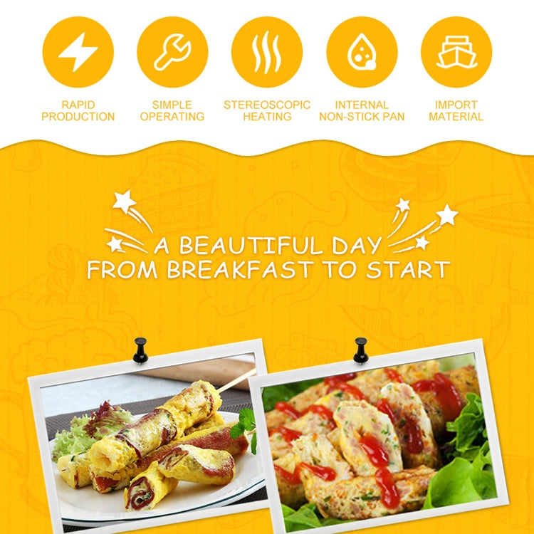 Automatic Multifunctional Egg Roll Maker Electric Egg Boiler Omelette Machine Breakfast Egg Tool(Green) - free shipping - PMC TechLife - Order now!