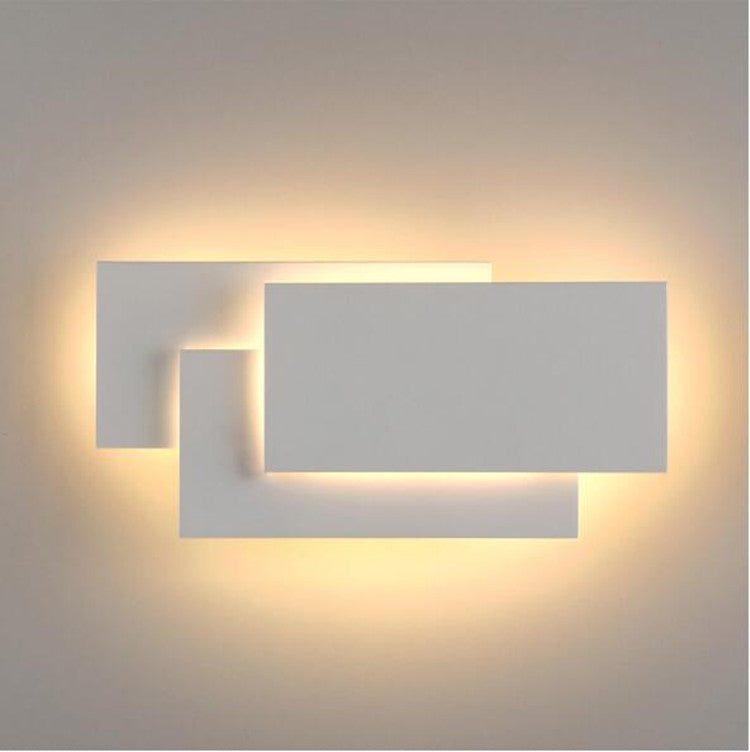 White circle 18W Creative Simple Bedroom Bedside Living Room Restaurant Hotel Study Hall Corridor Aisle Light LED Tower Stack Wall Lamp(White Light) - Wall Lamps by PMc TechLife | Online Shopping South Africa | PMc TechLife | Buy Now Pay Later Mobicred
