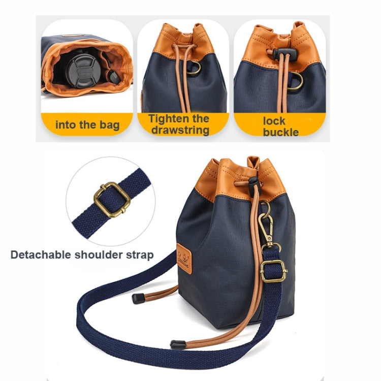 S.C.COTTON Camera Lens Protection Bag Liner Bag Waterproof Camera Storage Bag, Size: S(Khaki) - Soft Bag by S.C.COTTON | Online Shopping South Africa | PMC TechLife | Buy Now Pay Later Mobicred