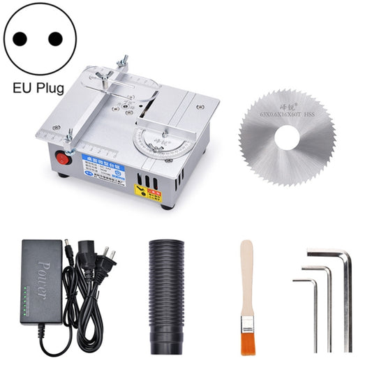 S3  96W Liftable Table Mini Table Saw Aluminum Cutting Machine,Spec: Silver Standard(EU Plug) - Electric Saws & Accessories by PMC Jewellery | Online Shopping South Africa | PMC Jewellery | Buy Now Pay Later Mobicred