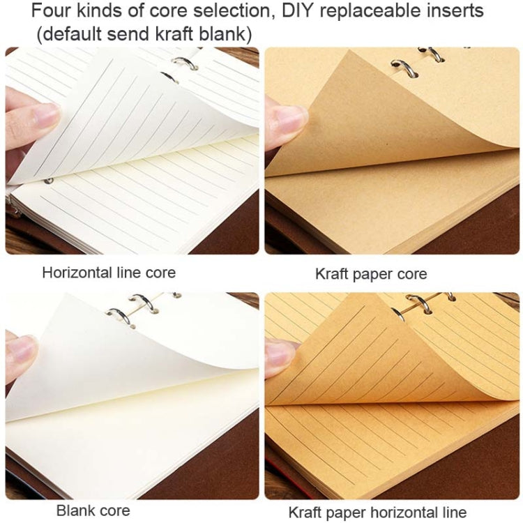 A7 PU Maple Retro Straps Handbook Loose-leaf Notebook(Orange) - Notebooks by PMc TechLife | Online Shopping South Africa | PMc TechLife | Buy Now Pay Later Mobicred