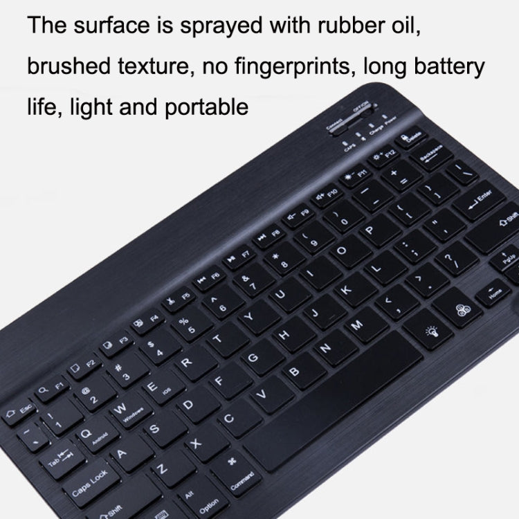 10 Inch RGB Colorful Backlit Bluetooth Keyboard And Mouse Set For Mobile Phone / Tablet(White) - Wireless Keyboard by PMC Jewellery | Online Shopping South Africa | PMC Jewellery | Buy Now Pay Later Mobicred